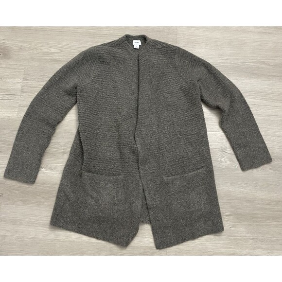 Old Navy Cardigan Women Brown Taupe Pockets Open Sweater Cozy Classic Medium - Picture 1 of 7